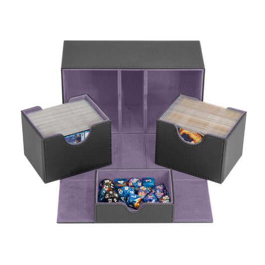 Lilac Interior Sideloader 200 - Durable Double Deck Box with Dice Tray