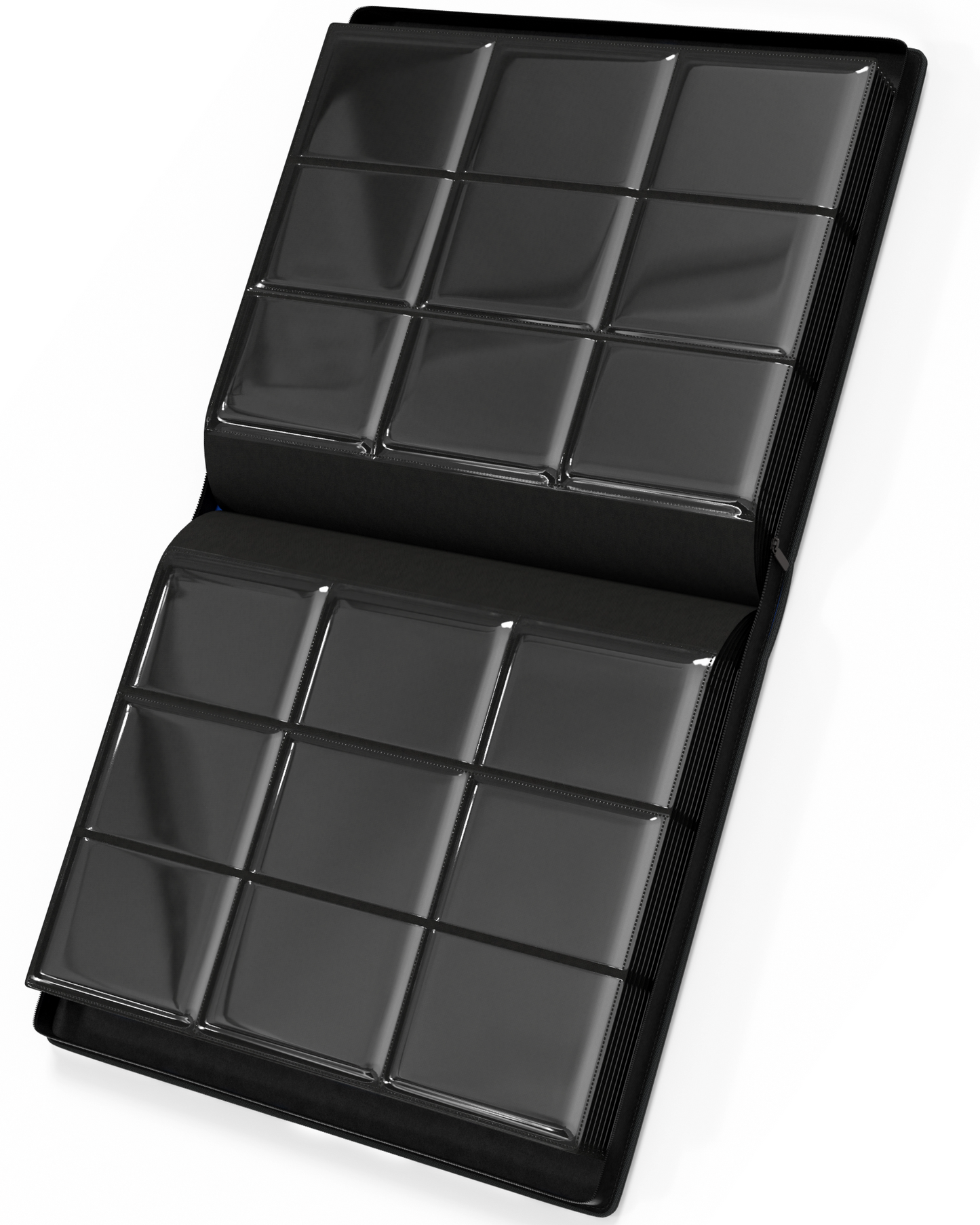Black Interior - Premium Top Loader Binder for 288 Cards - Scratch Resistant Exterior - 9 Pocket Double Sided Easy Flip Pages - Zipper-Enclosed Ringless Toploader Binder