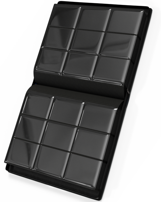 Black Interior - Premium Top Loader Binder for 288 Cards - Scratch Resistant Exterior - 9 Pocket Double Sided Easy Flip Pages - Zipper-Enclosed Ringless Toploader Binder